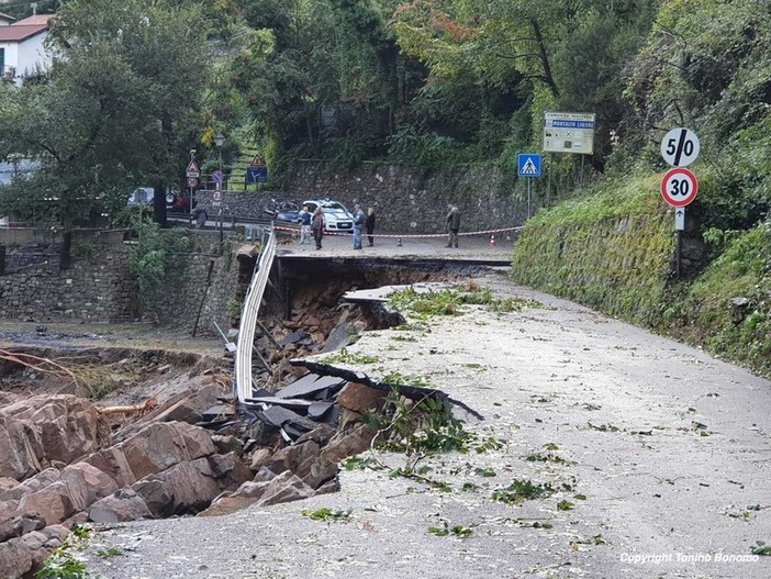 Alluvione in Valle Argentina - danni a Badalucco e frane su tutta la SP548: isolati Montalto, Molini di Triora e Triora Alluvione in Valle Argentina - danni a Badalucco e frane su tutta la SP548: isolati Montalto, Molini di Triora e Triora