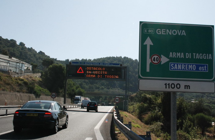 Autostrada dei Fiori: stop ai cantieri nel periodo tra il 24 luglio ed il 10 settembre