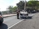Bordighera: auto si ribalta a Madonna della Ruota, mobilitazione di soccorsi per il conducente del mezzo (Foto)