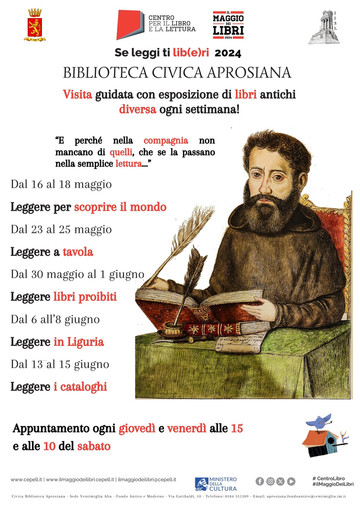 Il “Maggio dei Libri 2024” al Fondo Antico della Biblioteca Aprosiana di Ventimiglia Il “Maggio dei Libri 2024” al Fondo Antico della Biblioteca Aprosiana di Ventimiglia