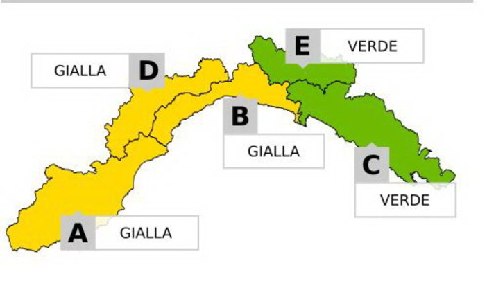 Confermate le notizie di ieri dall'Arpal: domani sera alle 20 scatta l'allerta 'gialla' per piogge e temporali