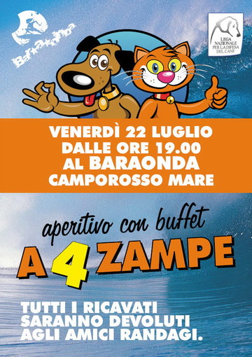 Camporosso: venerdì sera appuntamento con l'aperitivo a 4 zampe'
