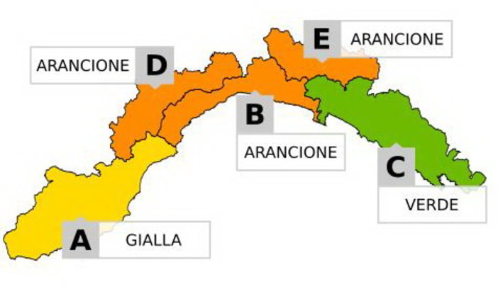 Allerta Meteo innalzato ad 'Arancio' sul resto della regione: nell'imperiese rimane 'Giallo' ma domani pioverà ancora Allerta Meteo innalzato ad 'Arancio' sul resto della regione: nell'imperiese rimane 'Giallo' ma domani pioverà ancora