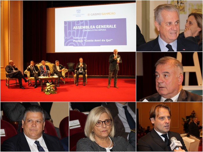Sanremo: al Teatro del Casinò l’assemblea generale di Confindustria Imperia e il premio “Cento anni da qui” (Foto e Video) Sanremo: al Teatro del Casinò l’assemblea generale di Confindustria Imperia e il premio “Cento anni da qui” (Foto e Video)