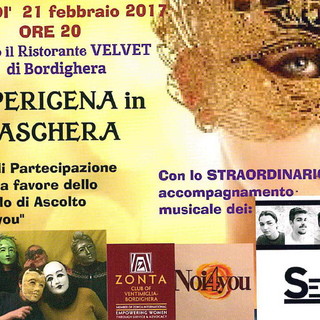 Bordighera: domani sera con il gruppo 'Noi4You' un 'apericena' in maschera al ristorante 'Velvet'