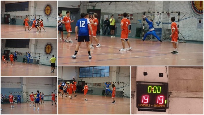 Pallamano, l'under 17 dell'Abc Bordighera pareggia contro il Vigevano (Foto e video)