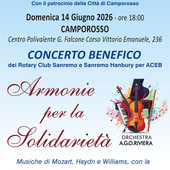 “Armonie per la Solidarietà”: a Camporosso un concerto benefico tra grande musica e impegno sociale