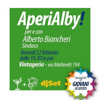 Elezioni 2019: venerdì prossimo 'AperiAlby', l'aperitivo dei giovani per Biancheri in via Matteotti