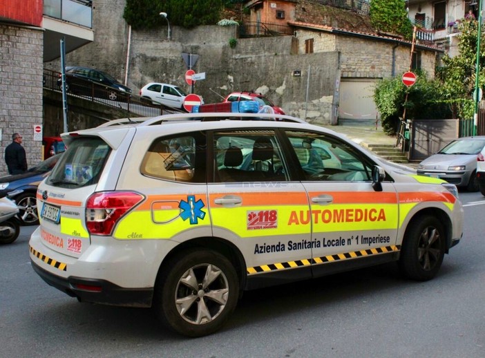 Riva Ligure: incidente stradale stamattina in strada Casai, 53enne trasportato in ospedale