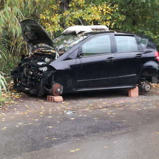 Sanremo: auto abbandonata da mesi in Valle Armea, la denuncia di un nostro lettore (Foto)