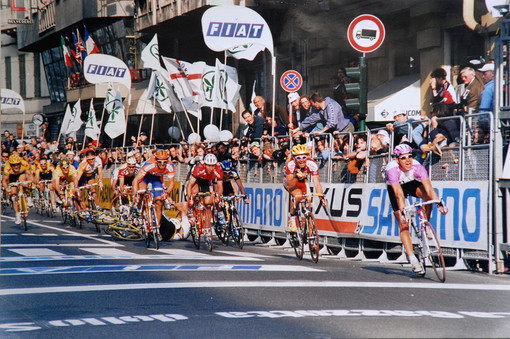 L'arrivo della Milano-Sanremo 1997