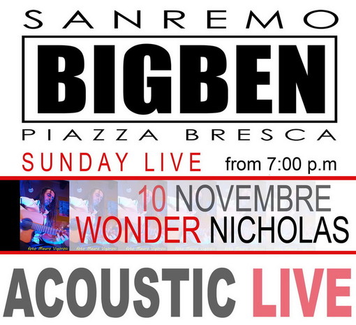 Sanremo: domenica prossima al 'Big Ben' il secondo appuntamento 'acustic live' di novembre