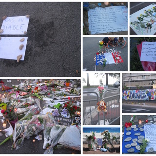 Lunedì Nizza commemora le vittime con un minuto di silenzio per risvegliare le coscienze. Le foto di una domenica 'non qualunque' sulla Promenade des Anglais