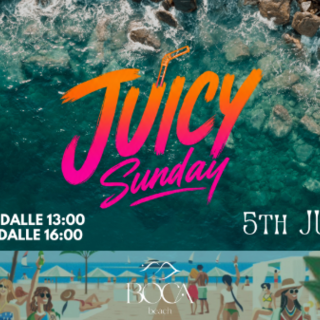 Al Boca Beach arriva "JUICY SUNDAY": il nuovo appuntamento tra pranzo, spettacolo e beach party