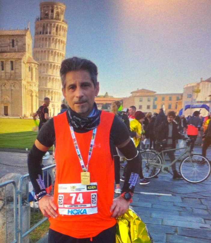 Il ventimigliese Antonino Cuffaro ha partecipato alla 22a edizione della 'Cetilar Pisa Marathon'