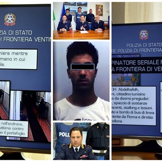 Ventimiglia: rapinatore seriale a Roma arrestato dalla Polizia di Frontiera su un pullman (Foto e Video)