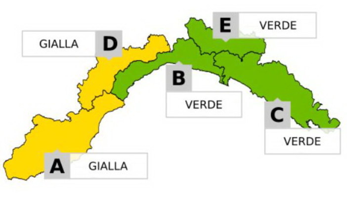 Come previsto anche oggi e domani piogge sulla nostra provincia: allerta meteo 'gialla' sul ponente ligure