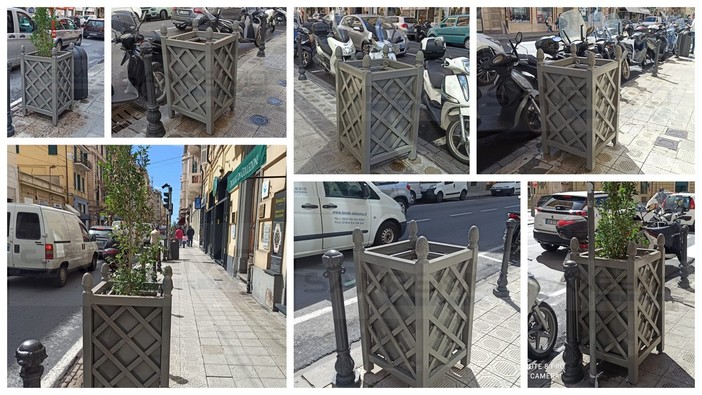 Sanremo: a pochi giorni dalla Pasqua eseguito il restyling delle fioriere nel centro della città (Foto)