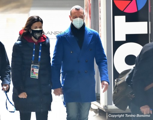 Giovanna e Amadeus in arrivo all'Ariston