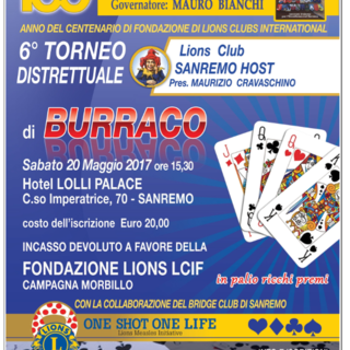 Sanremo: sabato un torneo di burraco per beneficenza insieme al Lions Club Sanremo Host