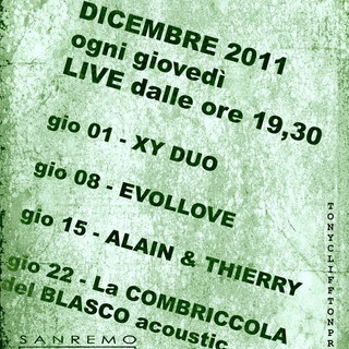 Sanremo: alta qualità musicale ogni giovedì al Big Ben. Un ricco calendario per il mese di dicembre