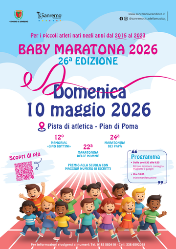 Sanremo, la festa della “Baby Maratona” alla pista di atletica
