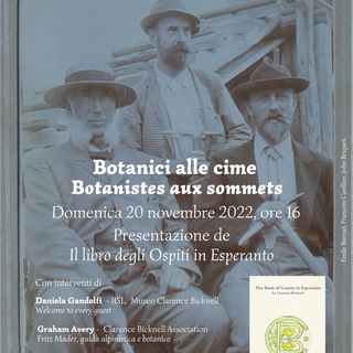 Bordighera: domenica prossima al Museo Bicknell, incontro dal titolo 'Botanici alle cime - Botanistes aux sommets'