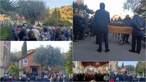 Bordighera, folla commossa dice addio a Rinaldo 'Puma' Gazzoni (Foto e video)