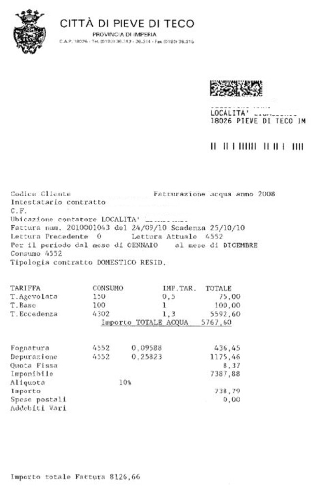 Pieve di Teco: bolletta da oltre 8mila euro, la risposta dell'Assessore Cameretti Pieve di Teco: bolletta da oltre 8mila euro, la risposta dell'Assessore Cameretti