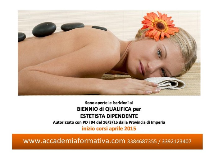 Accademia Formativa: sono aperte le iscrizioni al nuovo biennio di qualifica estetista dipendente Accademia Formativa: sono aperte le iscrizioni al nuovo biennio di qualifica estetista dipendente