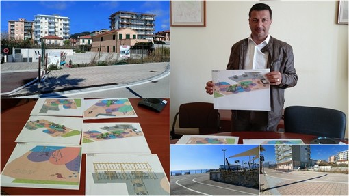 Vallecrosia, il lungomare avrà area di sosta per anziani e giochi per bimbi. Biasi: "Progetto di riqualificazione urbana da 140mila euro" (Foto e video)
