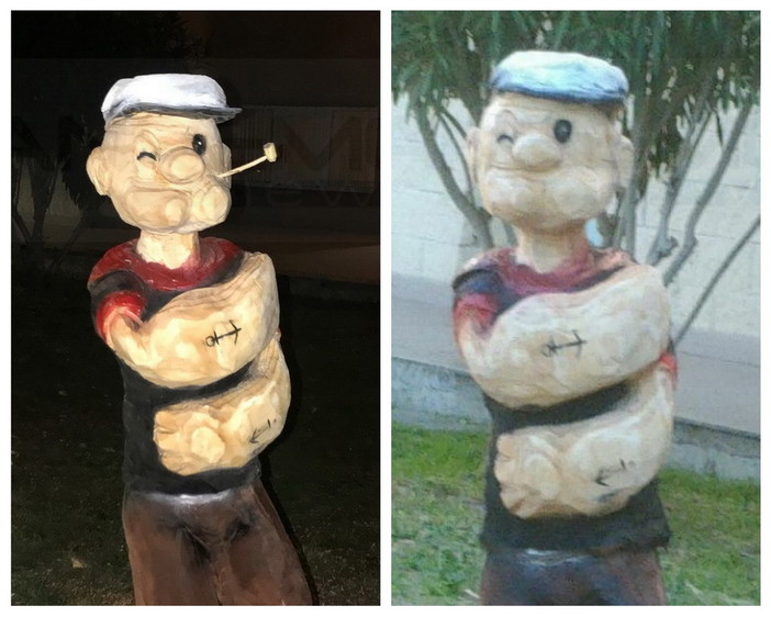 Vallecrosia: ai giardini 'Falcone e Borsellino' inaugurati ieri già vandalizzata la scultura di Braccio di Ferro (Foto) Vallecrosia: ai giardini 'Falcone e Borsellino' inaugurati ieri già vandalizzata la scultura di Braccio di Ferro (Foto)