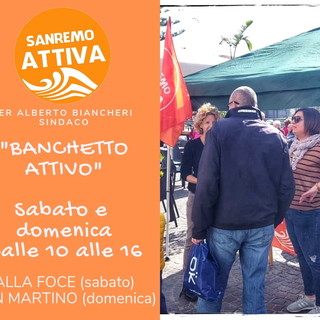 Agenda elettorale: domani e domenica i banchetti di 'Sanremo Attiva' alla Foce ed a San Martino Agenda elettorale: domani e domenica i banchetti di 'Sanremo Attiva' alla Foce ed a San Martino