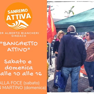 Agenda elettorale: domani e domenica i banchetti di 'Sanremo Attiva' alla Foce ed a San Martino