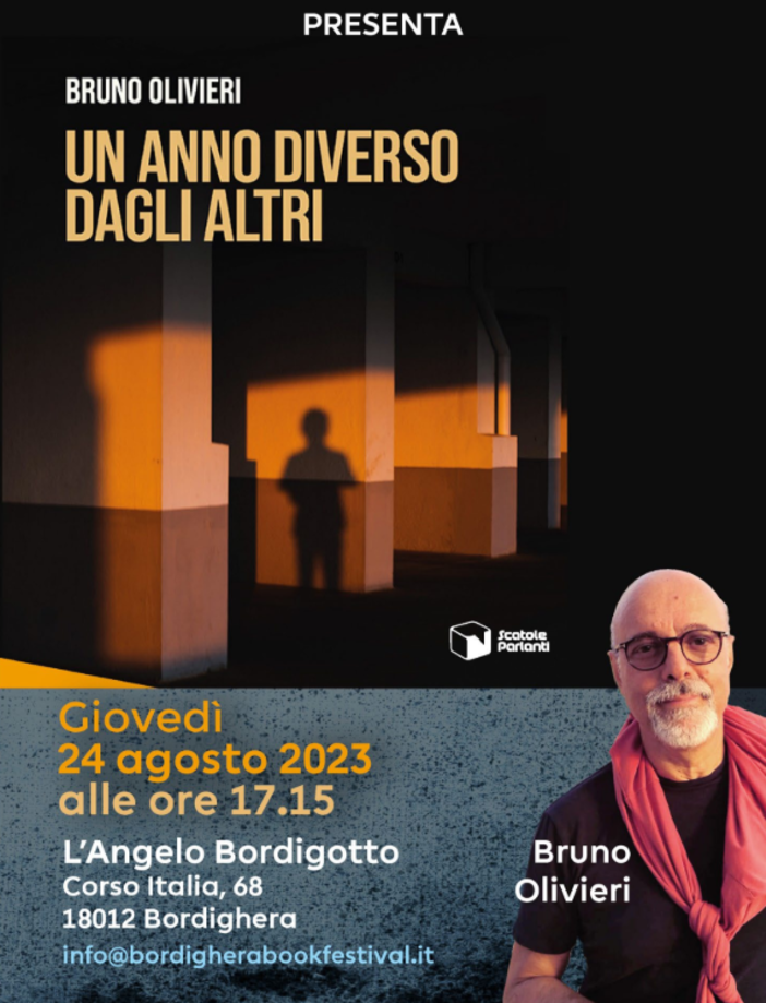 Bordighera Book Festival, Bruno Olivieri presenta "Un anno diverso dagli altri"