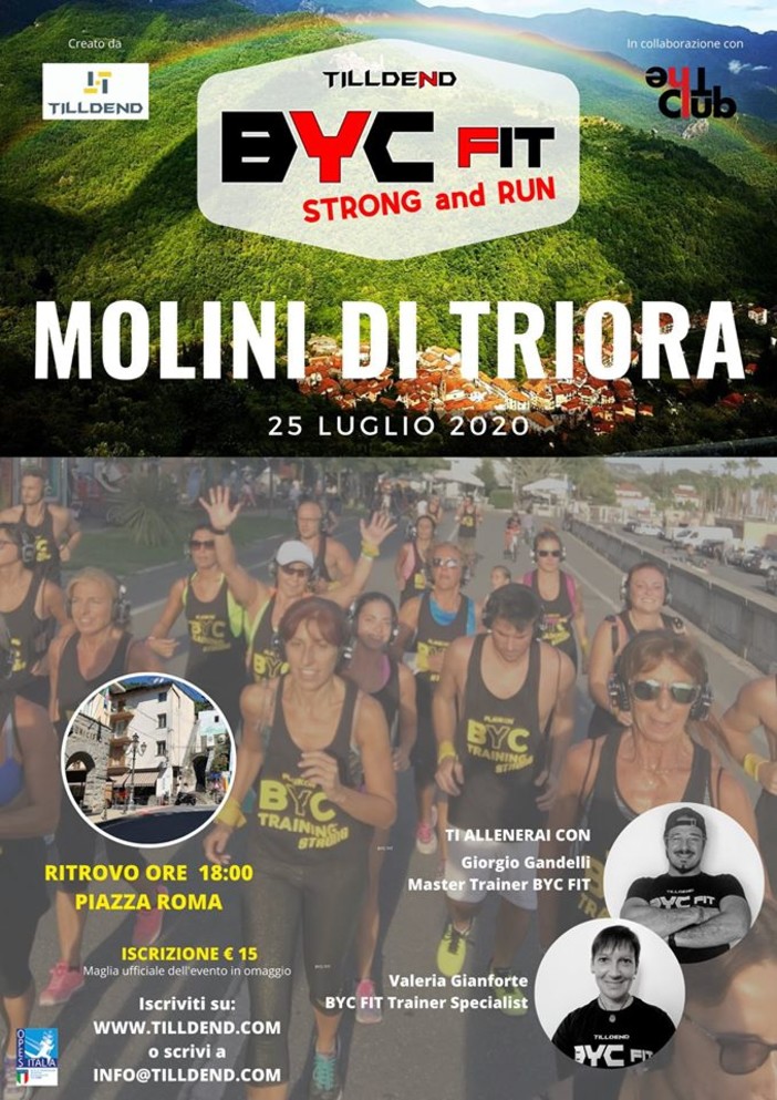 Sabato Byc Fit Strong and Run, attività fisica tra i carruggi di Molini di Triora
