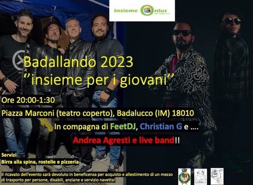 Musica e beneficenza a Badalucco: sul palco anche una Iena