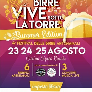 Cipressa: il 23 agosto al via il 4° Festival delle birre artigianali “Birre Vive sotto la Torre Summer Edition”