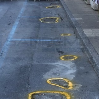 Sanremo: buche pericolose nell'asfalto durante l'isola pedonale di corso Nazario Sauro (Foto)