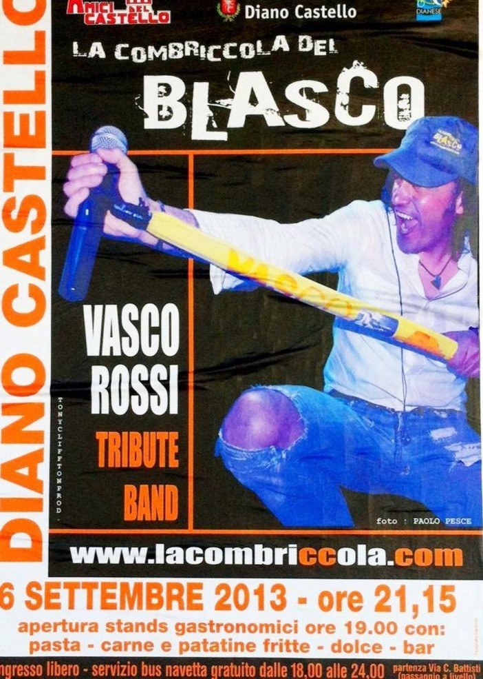 Diano Castello: domani sera alla 'Festa Giovani, concerto de ‘La Combriccola del Blasco’