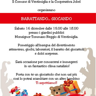 Ventimiglia: divertimento per i più piccini e baratto dei giocattoli, domani l'appuntamento ai Giardini T.Reggio