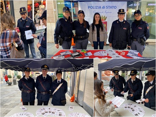 I banchetti di Polizia e Carabinieri in via Matteotti