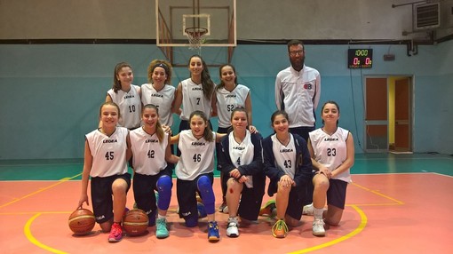 La formazione del Blue Basket Ponente targata under 14 femminile