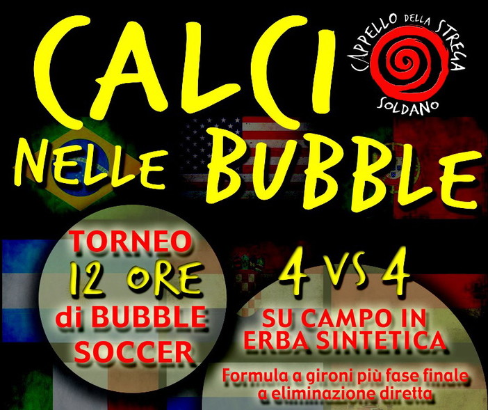 Soldano: il 21 settembre appuntamento con un torneo di 'Bubble Soccer', il calcio nelle 'bolle'