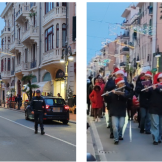 "Buon Natale dalla Banda", concerto itinerante a Bordighera (Foto e video)