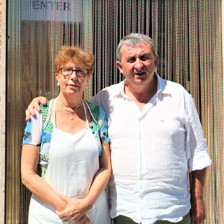 Marica Accame con l’attore e chef Stefano Bicocchi in arte Vito