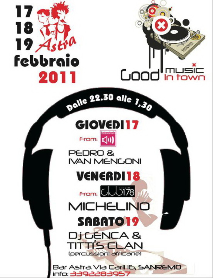 Sanremo: nel weekend appuntamento con la musica dance al 'Bar Astra'