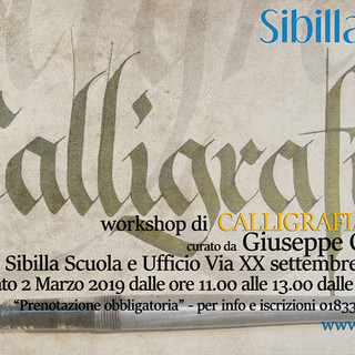 Workshop di calligrafia gotica da Sibilla ad Imperia: iscrizioni aperte! Workshop di calligrafia gotica da Sibilla ad Imperia: iscrizioni aperte!