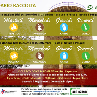 A Pompeiana parte la rivoluzione della raccolta differenziata: dal 7 giugno inizia il nuovo servizio di Amaie Energia