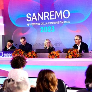 Le immagini dalla sala stampa del Casinò di Sanremo